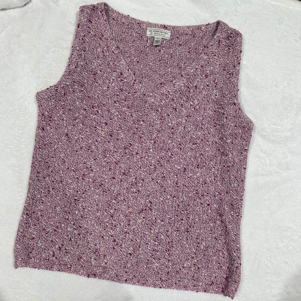 St. John Sport by Marie Gray V-Neck Knit Top - Size M